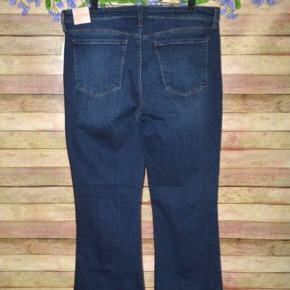 NWT Kut From The Kloth Flare Blue Jeans Size 16 High Rise Ana Fab AB Stretch - Picture 5 of 12